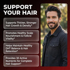 Suplemento Capilar para Hombres con Biotina, Colágeno y Saw Palmetto