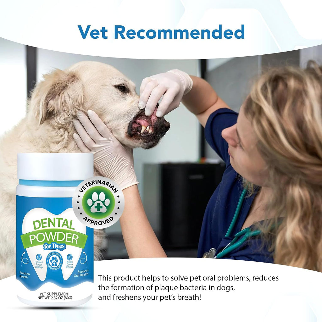 Polvo Dental para Perros - Control de Placa y Sarro, Refrescante del Aliento | Spanielbuns