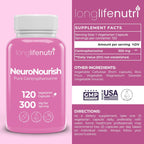 NeuroNourish Centrophenoxine 300 mg - 120 Cápsulas Vegetales - LongLifeNutri