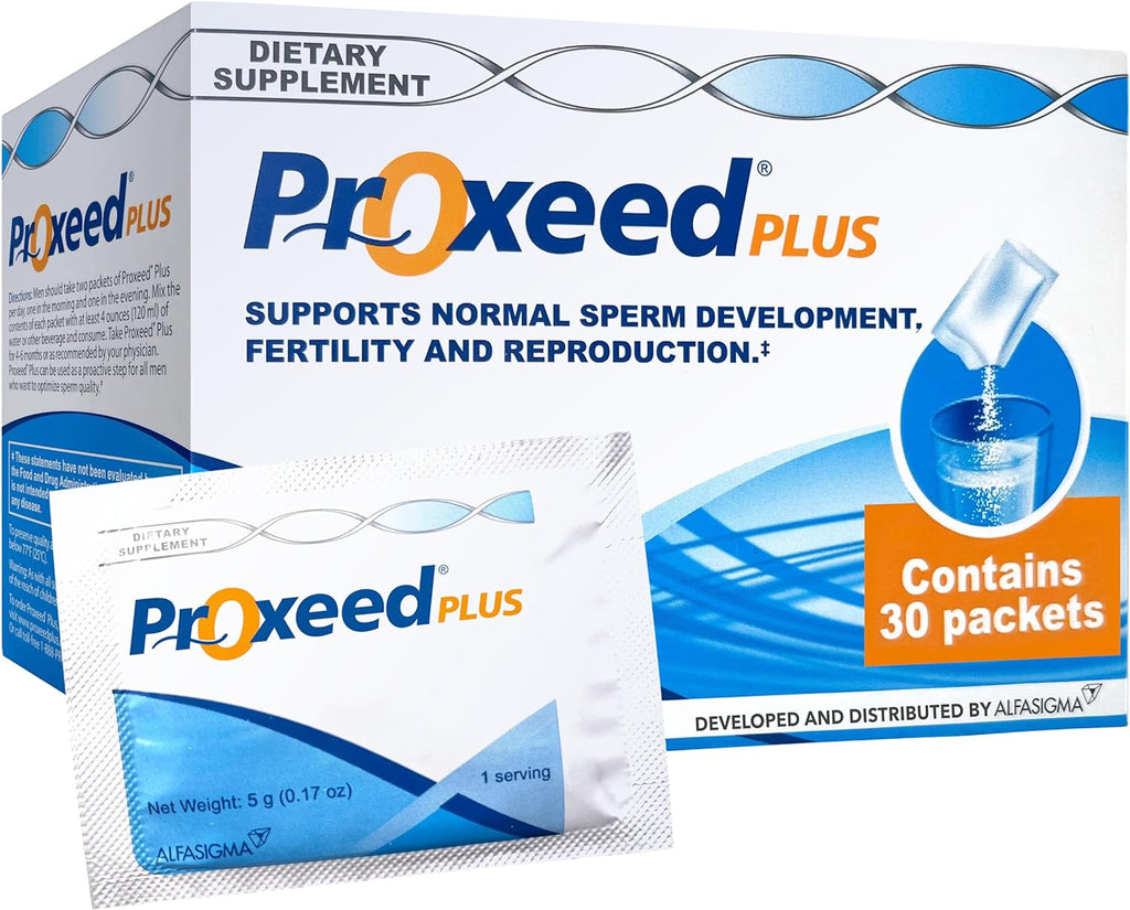Proxeed Plus - Suplemento para la fertilidad masculina - 30 sobres (Paquete de 1)