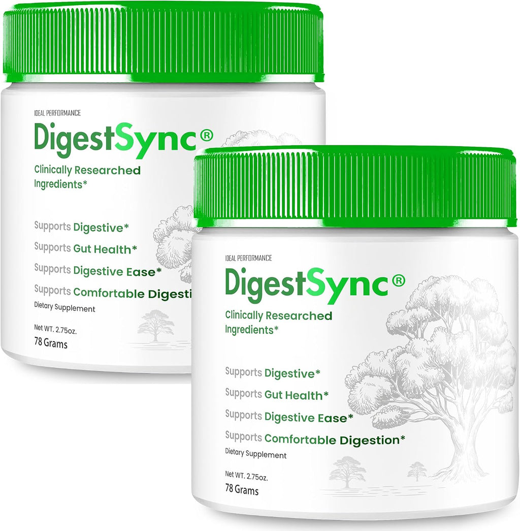 DIgestSync Gut Health Powder - Fórmula Avanzada - Polvo Natural para Soporte Digestivo (2 Paquetes)
