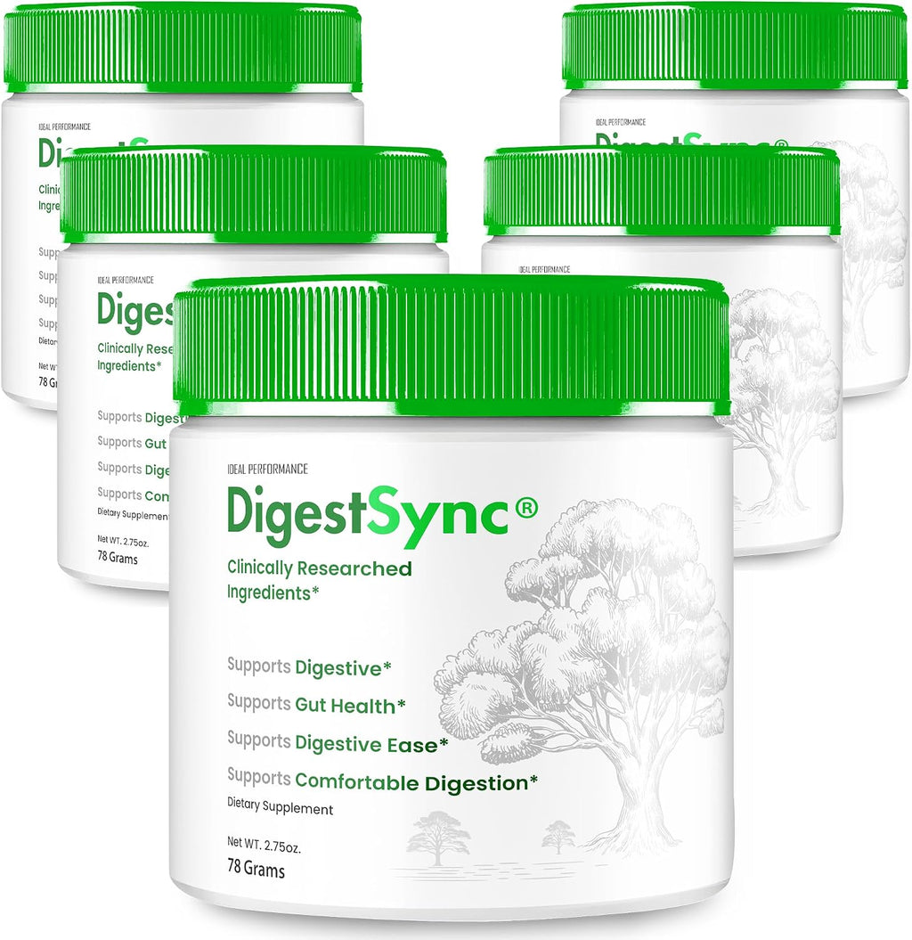 DigestSync Gut Health Powder - Fórmula Avanzada para el Soporte Digestivo, 5 Paquetes