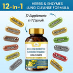 Organic Veda Mullein Quercetin Turmeric – 13 en 1 Suplemento Pulmonar (60 Cápsulas)