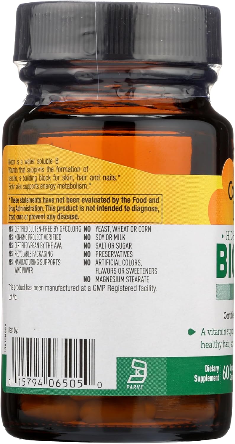 Country Life Biotina 5 mg Super Potency, 60 Cápsulas