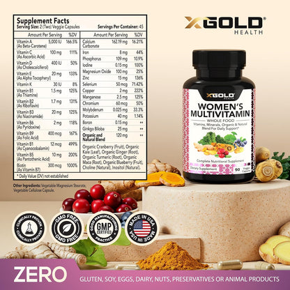 Multivitamínico Vegano para Mujeres 50+ con Superalimentos Orgánicos - 90 Cápsulas – Image 2