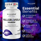 Hallusa Natural Graviola Soursop 800mg - 60 Cápsulas - Complemento Alimenticio de Guanábana