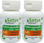 Ashwagandha Forte Cápsulas 500 mg – 60 Cápsulas Vegetales – Satya Naturals (Pack de 4)
