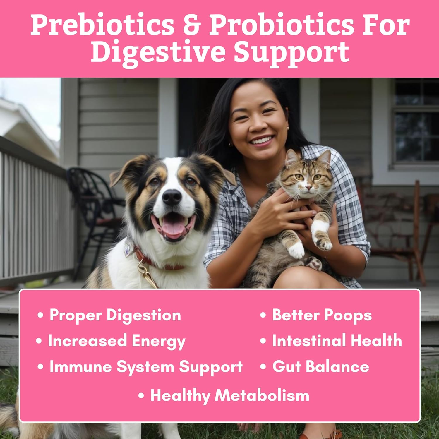 WholeBiotics Daily Probiotics for Dogs - Digestive & Immunity Support - 9 Strains - 28 Doses