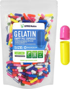 XPRS Nutra Cápsulas Vacías Tamaño 0 - 500 Unidades - Gelatina Bovina Pura