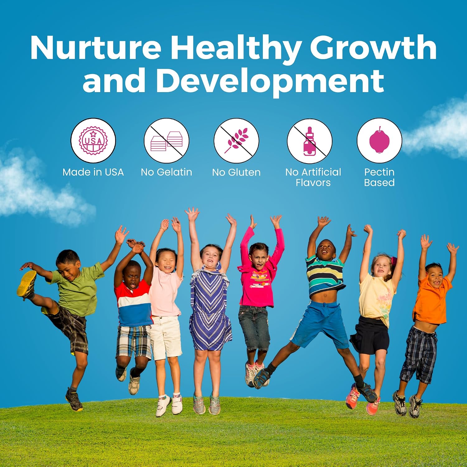 Zaytun Gominolas Multivitamínicas para Niños - 90 unidades, con vitaminas A, C, D, E, B6, B12 y Biotina