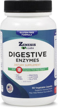 Zenesis Labs Digestive Enzymes - Multienzima Digestivo con 18 Enzimas - 90 Cápsulas