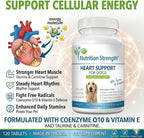 Nutrition Strength Apoyo cardíaco para perros con taurina y carnitina, 120 comprimidos masticables