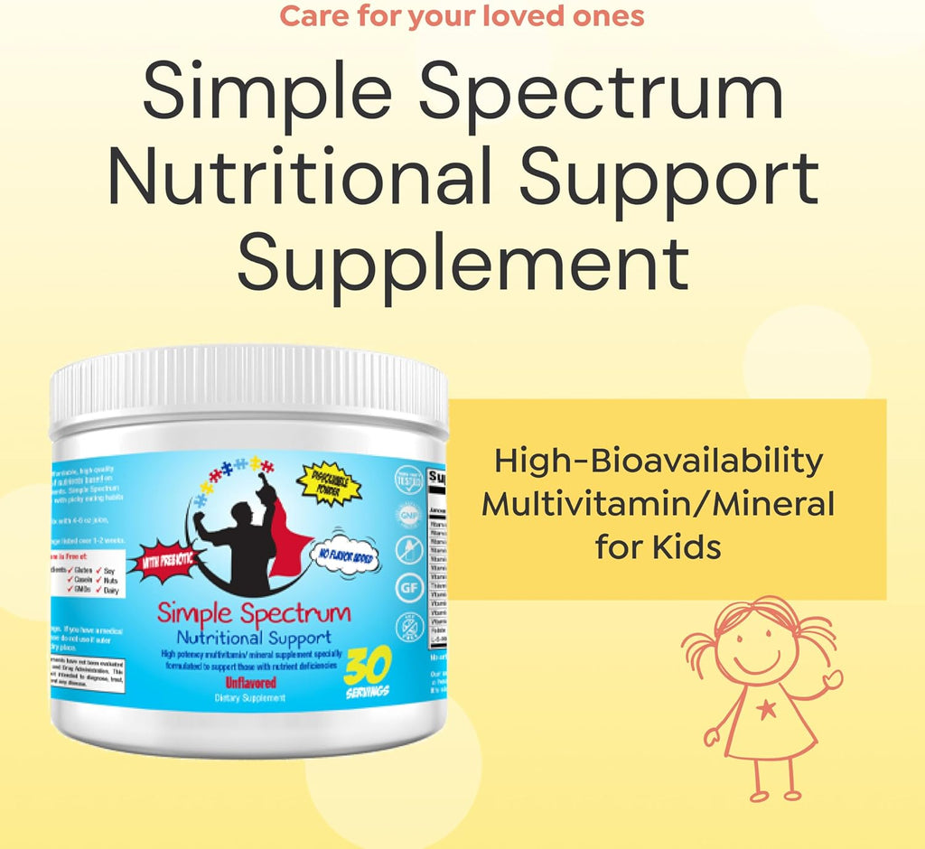 Simple Spectrum Multivitamínico Infantil - Fórmula en Polvo sin Azúcares Añadidos ni Ingredientes Artificiales