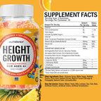 NutraPep Gomitas de Crecimiento y Altura para Adolescentes – Multivitamínico con Calcio, Vitamina D3, K2, Zinc, L-Arginina, L-Glutamina, L-Ornitina para Niños y Niñas