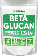 XPRS Nutra Polvo de Beta Glucano de Avena - Sin Sabor, No Transgénico, Vegano (170 g)