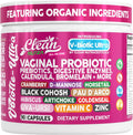 Clean Nutra Vaginal Probiotics for Women + Prebiotics Digestive Enzymes Bromelain Cranberry D Mannose Horsetail Black Cohosh Artichoke Hibiscus Flowers Probiotic for Digestive Health 90 Vegan Capsules
