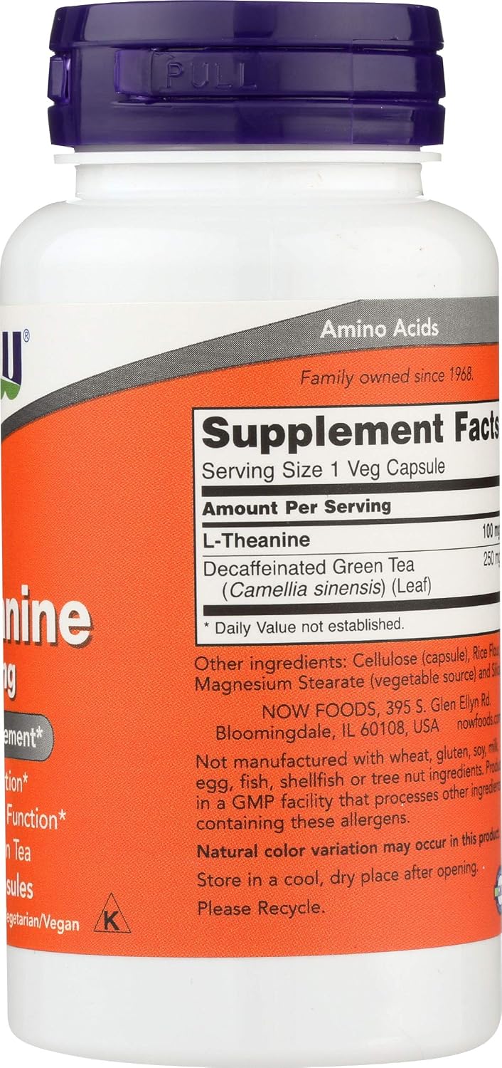 NOW Foods L-Teanina 100 mg, 2 x 90 Cápsulas