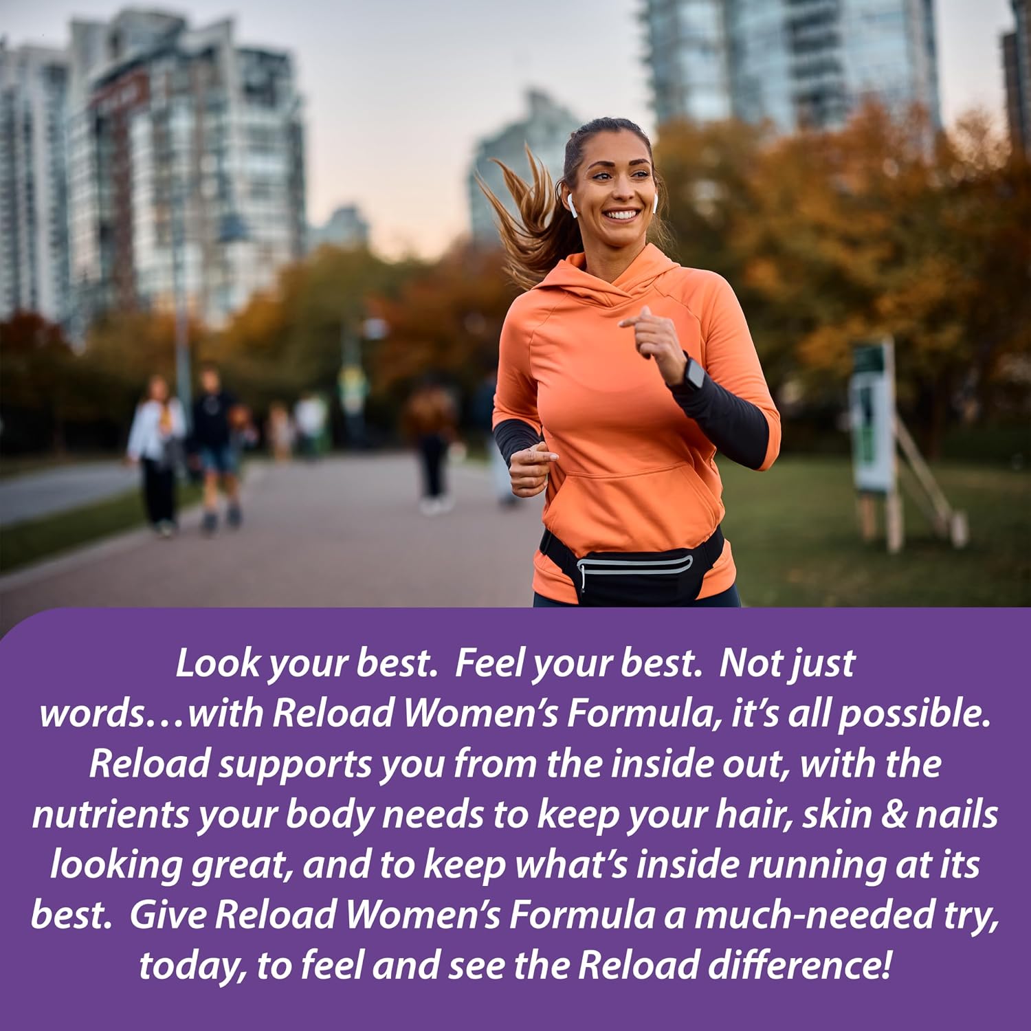 Reload! for Women - Multivitamínico, Multimineral y Antioxidante con 24 Frutas y Verduras y Biotina (30 Comprimidos)