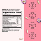 Winged Wellness Balanced Babe - Suplemento de equilibrio hormonal para mujeres con DIM y cardo mariano - 60 cápsulas