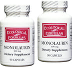 Monolaurin 300 mg, 180 Cápsulas (2 Frascos) - Ecological Formulas