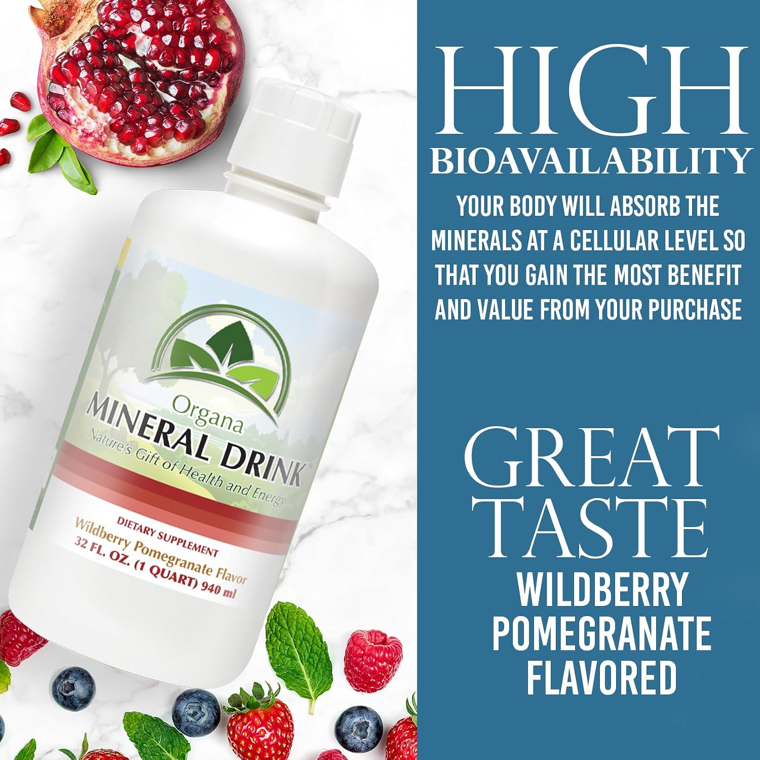 Organa Trace Minerals de NutriNoche - Minerales Coloidales Líquidos, 946 ml