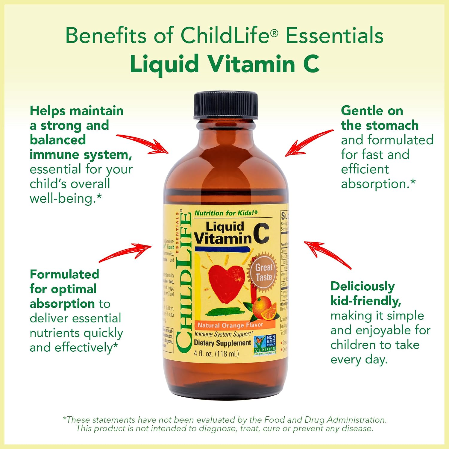 CHILDLIFE ESSENTIALS Vitamina C Líquida para Niños - 118 ml (Pack de 2)