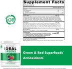 NutraOne Ideal Greens: Suplemento de Superalimentos Verdes en Polvo (30 raciones, sabor bayas)