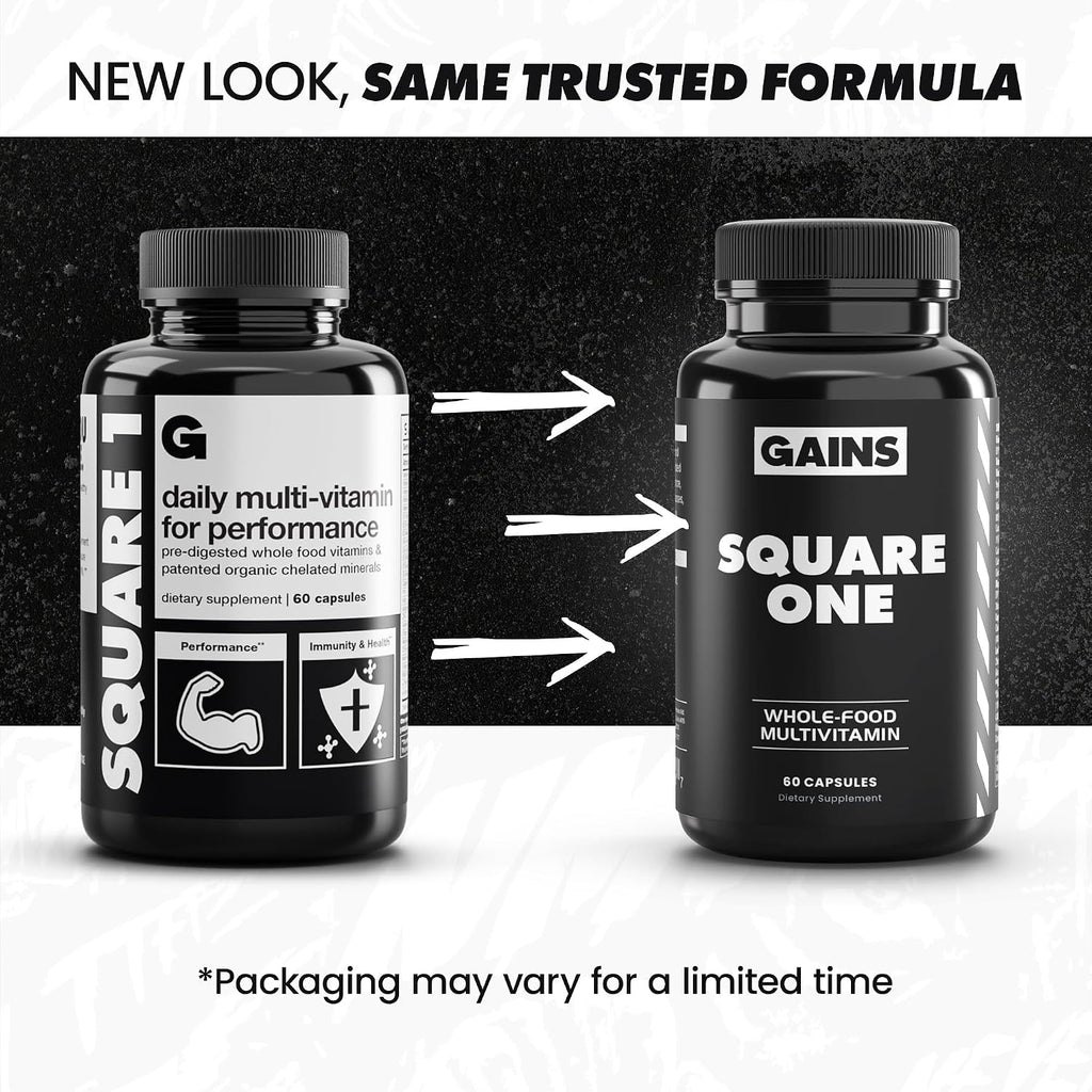 Gains in Bulk Square 1 Multivitamínico y Mineral para Hombres y Mujeres - 90 Cápsulas
