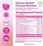 Pink Stork Total Prenatal Vitaminas con DHA - 60 Cápsulas (Menta)