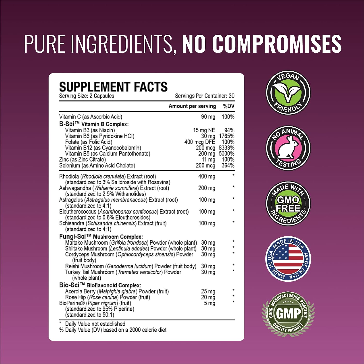 Adrenasyl de Approved Science - Apoyo para las Glándulas Suprarrenales - 60 Cápsulas