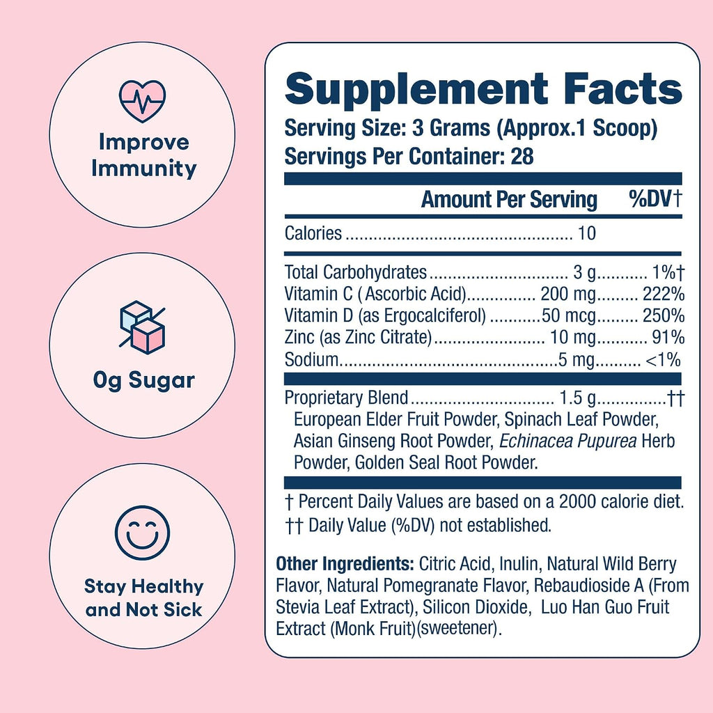 Love Sweat Fitness Wing Woman – Suplemento Inmunológico Mujeres – Vitamina C, Saúco y Equinácea – 28 dosis