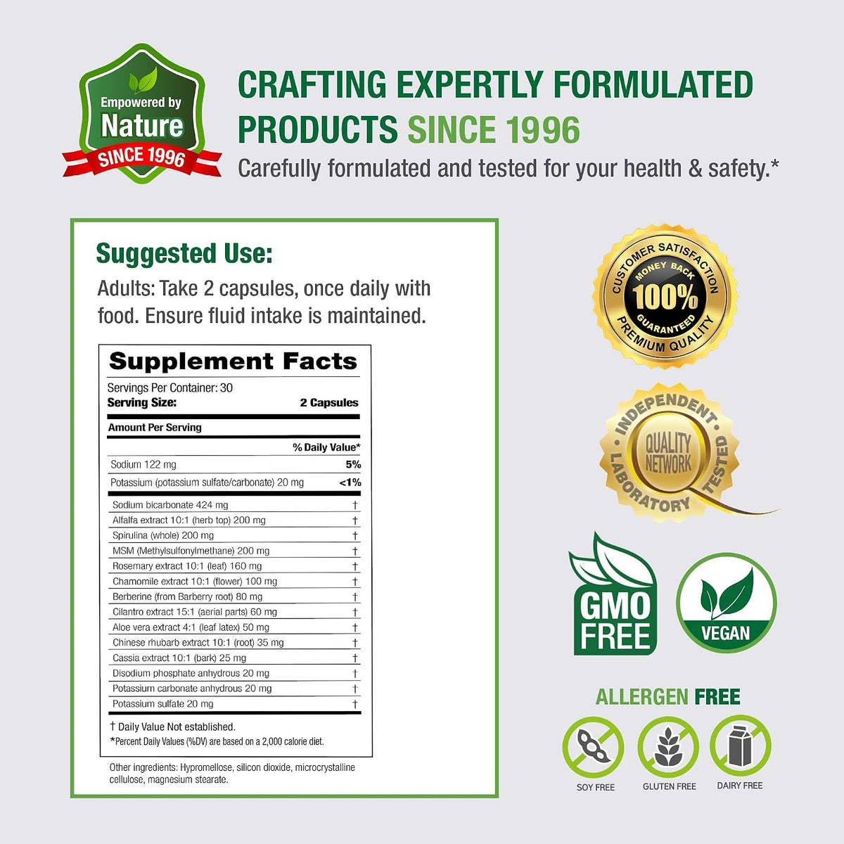 Bell Acidic Stomach Alkaline Balance - 60 – MSM (metilsulfonilmetano): Un compuesto orgánico rico en azufre, – Image 2