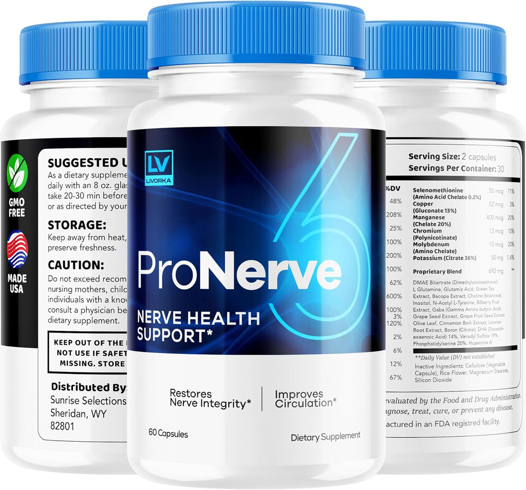 ProNerve 6 - Complemento Alimenticio con Vitaminas y Minerales (1 Mes)
