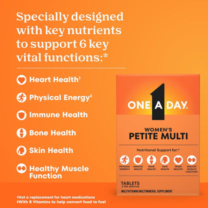 One A Day Women's Petites Multivitaminas – Salud de la piel: La biotina y la vitamina A contribuyen al – Image 3