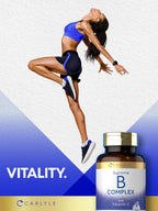 Carlyle Complejo de Vitaminas B con Vitamina C | 250 Comprimidos | Suplemento para Mujeres y Hombres | Vegetariano, Sin OGM y Sin Gluten