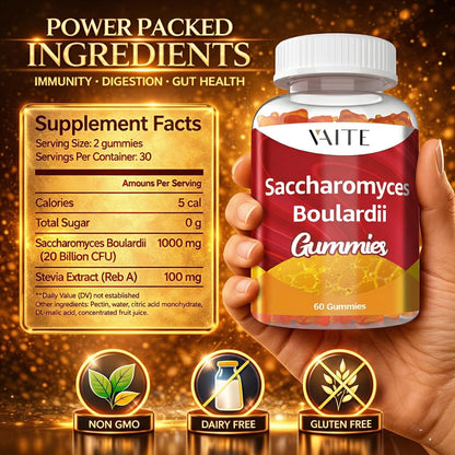 Probiótico Saccharomyces Boulardii 500 mg - 60 Gominolas Veganas para la Salud Digestiva e Inmunitaria – Image 3