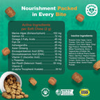 Doggie Dailies Masticables Cognitivos para Cachorros con DHA, Selenio, Ashwagandha Orgánica y Antioxidantes – 120 Masticables Blandos Sabor Mantequilla de Cacahuete