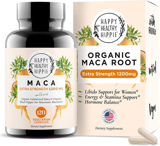 Maca Orgánica Gelatinizada 1200 mg – 120 Cápsulas (2 Meses)