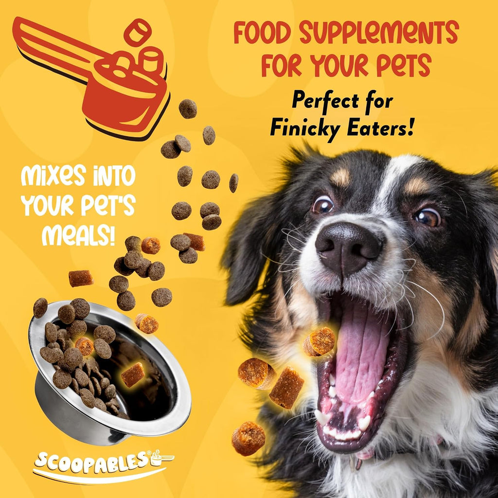 NaturVet Scoopables Probióticos Avanzados para Perros - Masticables con Enzimas Digestivas - Sabor a Bacon Ahumado - 311g