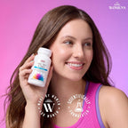 GNC Women's Hair, Skin & Nails - Complejo multivitamínico para mujer con Biotina, Ácido Hialurónico, Vitaminas C y E - 60 comprimidos