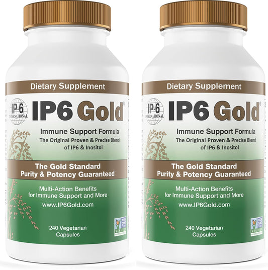 IP6 Gold Immune Support Formula con IP6 e Inositol - 240 Cápsulas (Paquete de 2)