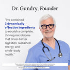 Gundry MD® Bio Complete 3 - Prebiótico, Probiótico, Postbiótico para la Salud Intestinal (Pack 90 Días)