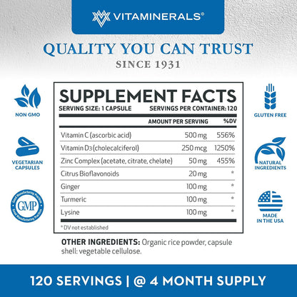 Vitaminerals® Z D C, Complejo de Zinc 50mg, – Zinc: contribuye al funcionamiento normal del sistema inmunitario. – Image 4