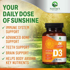 Vitamina D3 5000 IU (125 mcg) por Dosis - Triple Concentración - Apoyo Inmunológico - Vegano, Sin Gluten - Sabor Frambuesa - 60 Comprimidos Masticables