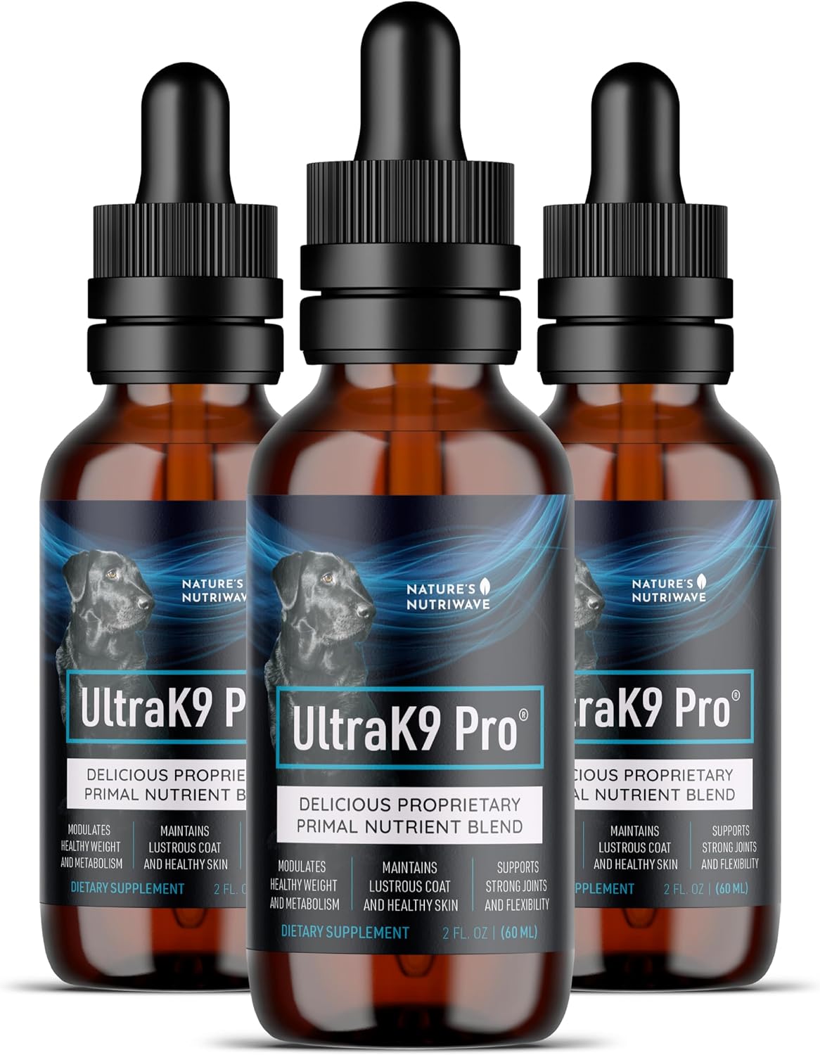 UltraK9 Pro Drops para Perros – Fórmula de 9 Nutrientes – 60ml (3 Meses de Suministro)