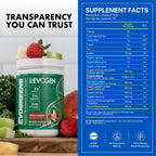Evogen Evogreens - Super Greens en Polvo con Espirulina, Probióticos y Extracto de Granada Pomanox, Sabor Fruit Punch, 30 Raciones