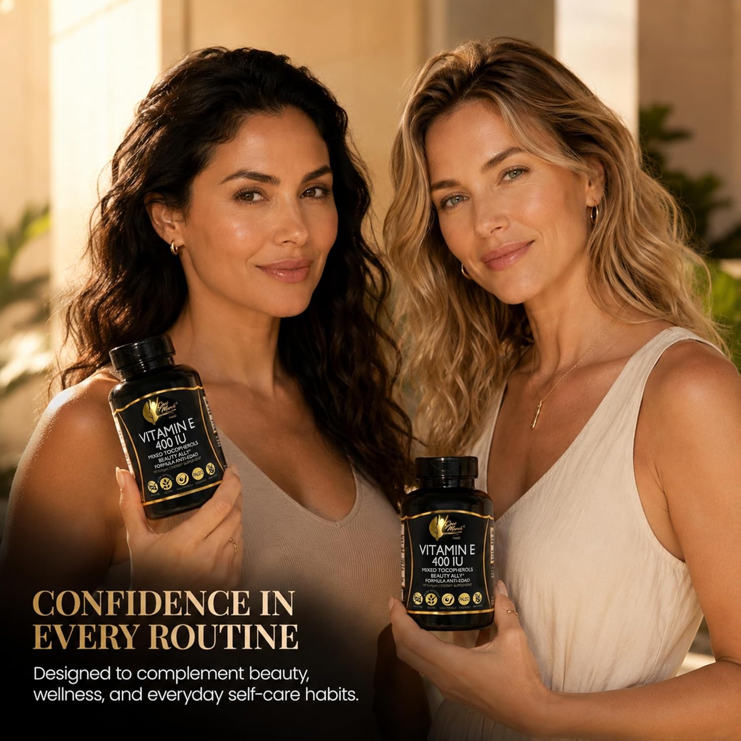 Coco March N.M.D Vitamina E Natural 400 UI con Tocoferoles Mixtos - Apoyo Inmunológico y Celular, 90 Cápsulas Blandas