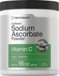 Horbäach Buffered Sodium Ascorbate Vitamin C Powder | 454 g (16 oz) | Vegano, No-GMO, Sin Gluten