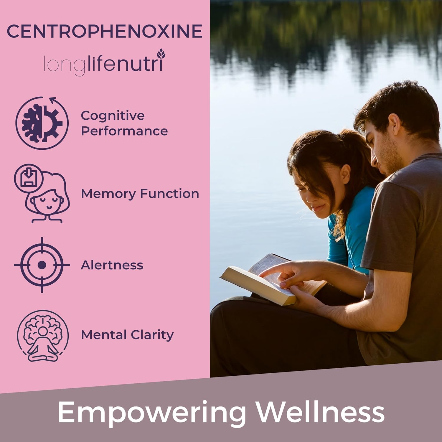 NeuroNourish Centrophenoxine 300 mg - 120 Cápsulas Vegetales - LongLifeNutri