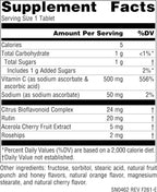 Source Naturals Vitamina C Masticable con Acerola, 500 mg - 100 Comprimidos Sabor Fruta